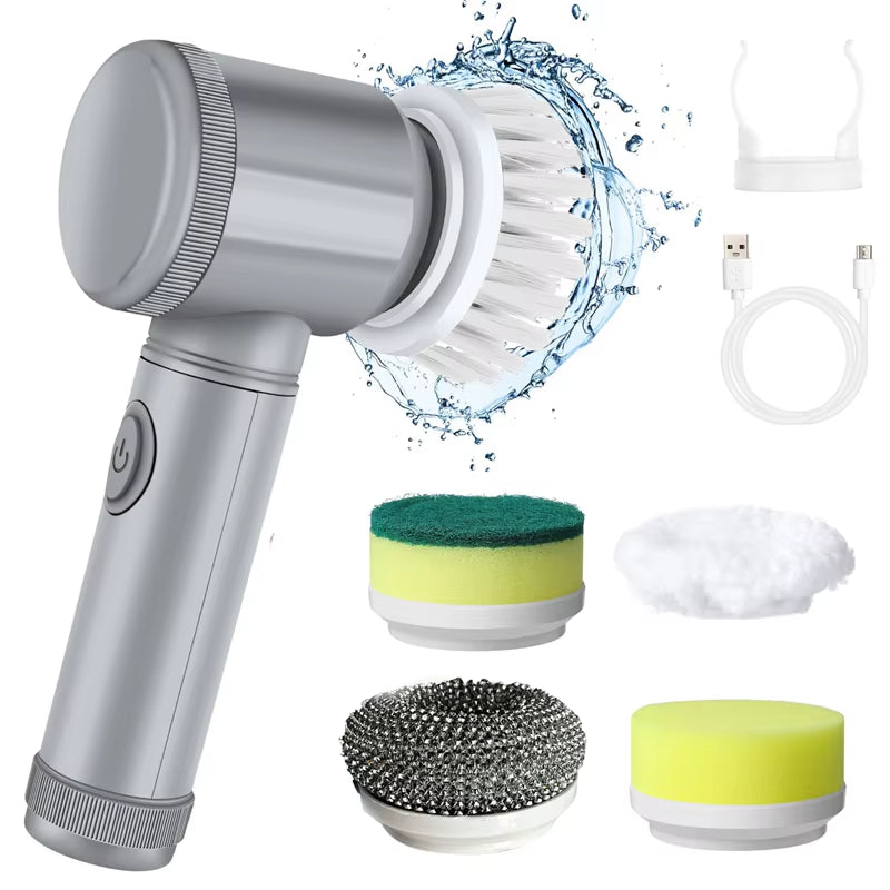 Xiaomi Power Scrubber 5 Replaceable Brush Head Electric Spin Scrubber Bathroom Cleaning Brush Power Scrubber Electric Brush Home