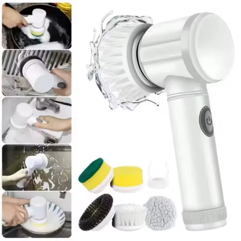 Xiaomi Power Scrubber 5 Replaceable Brush Head Electric Spin Scrubber Bathroom Cleaning Brush Power Scrubber Electric Brush Home